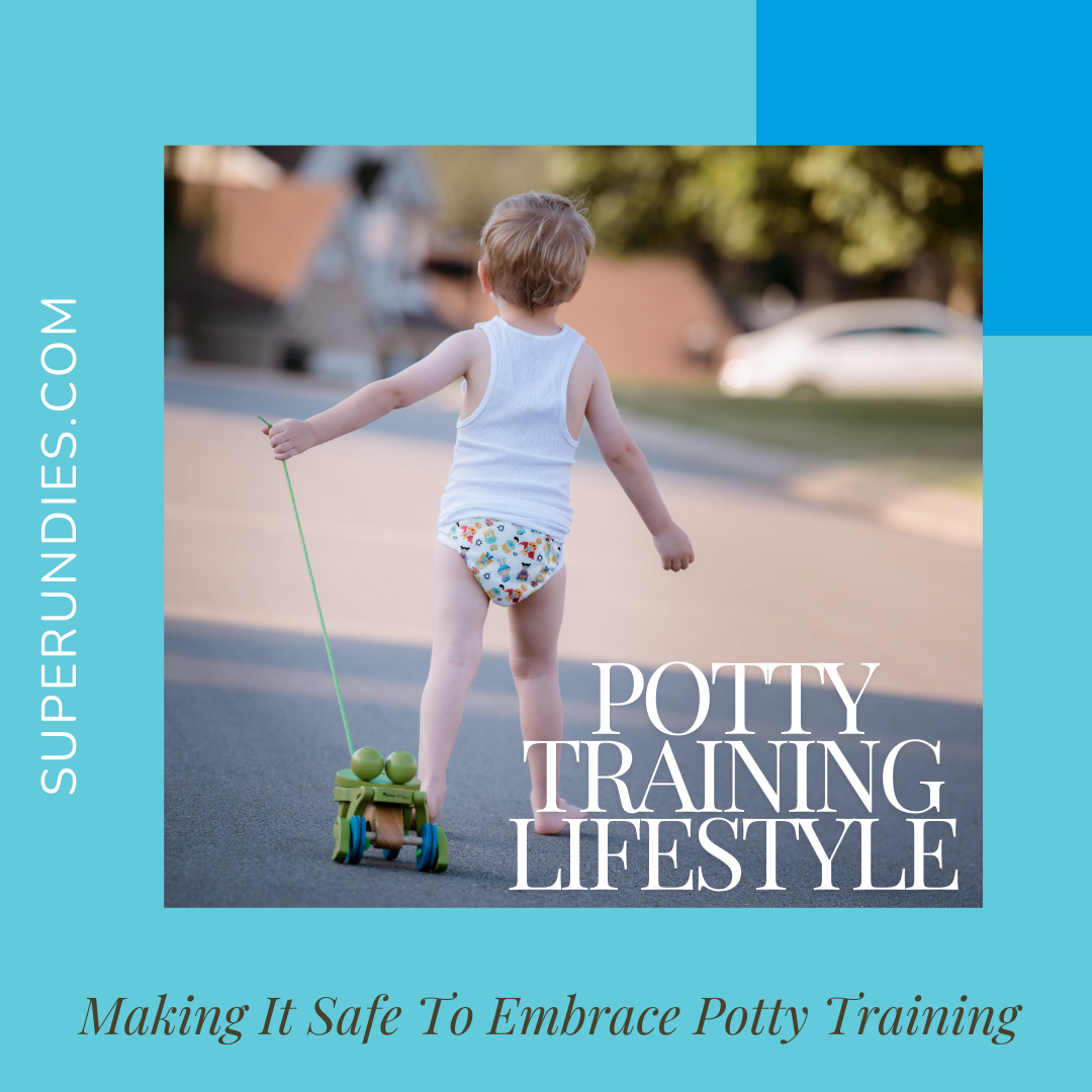Cloth potty training pants - cute kid wearing super undies 