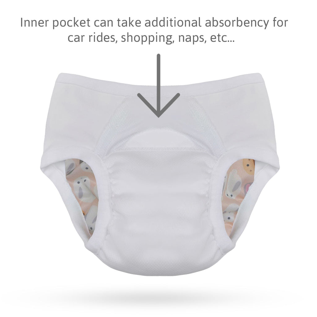 potty training pants pocket for adding a liner