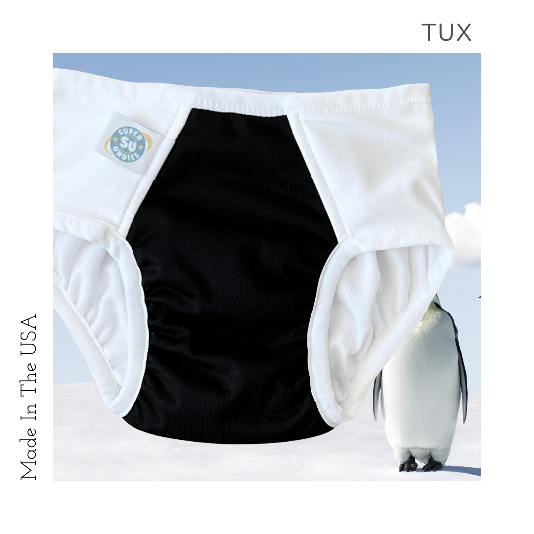 Fearless Trainers: Black; Cloth Potty Training Pants